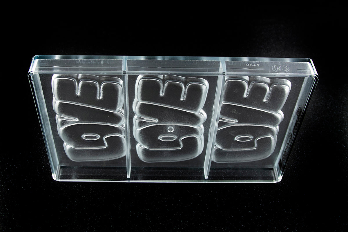 CW2489 - Chocolate World - Chocolate Tablet "Love" Polycarbonate Mould
