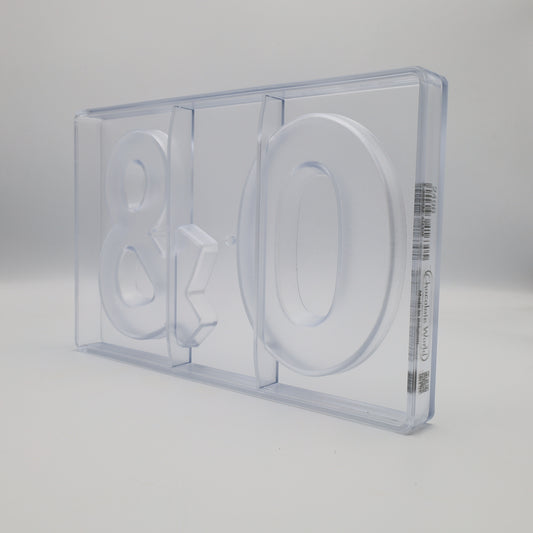 CW2496 - Chocolate World - Number 0 And & Polycarbonate Mould