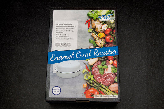 Falcon Enamel 30cm Oval Roaster For Sourdough Bread