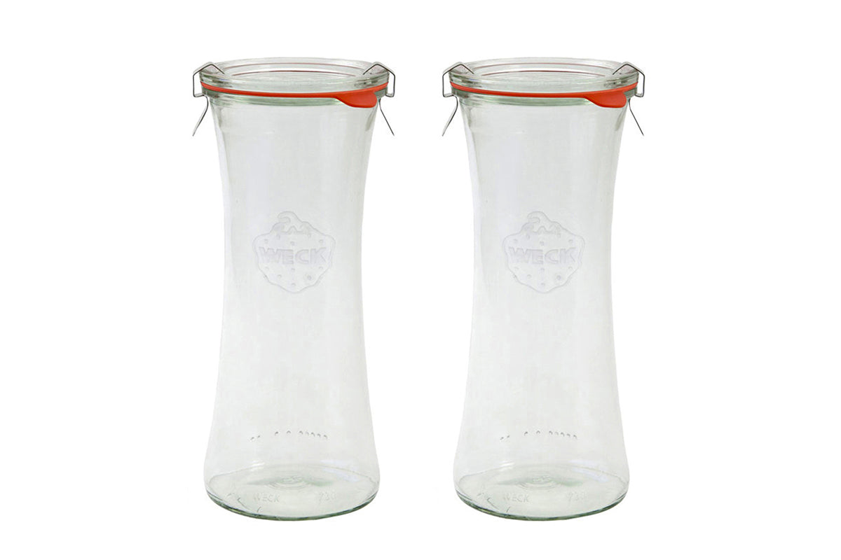 2x WECK® 758 - 700ml Delicacy Glass Jar