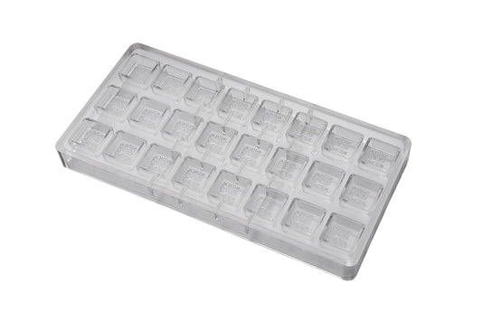 CF0201 - Chocolat Form - Praline Square Maya Polycarbonate Mould