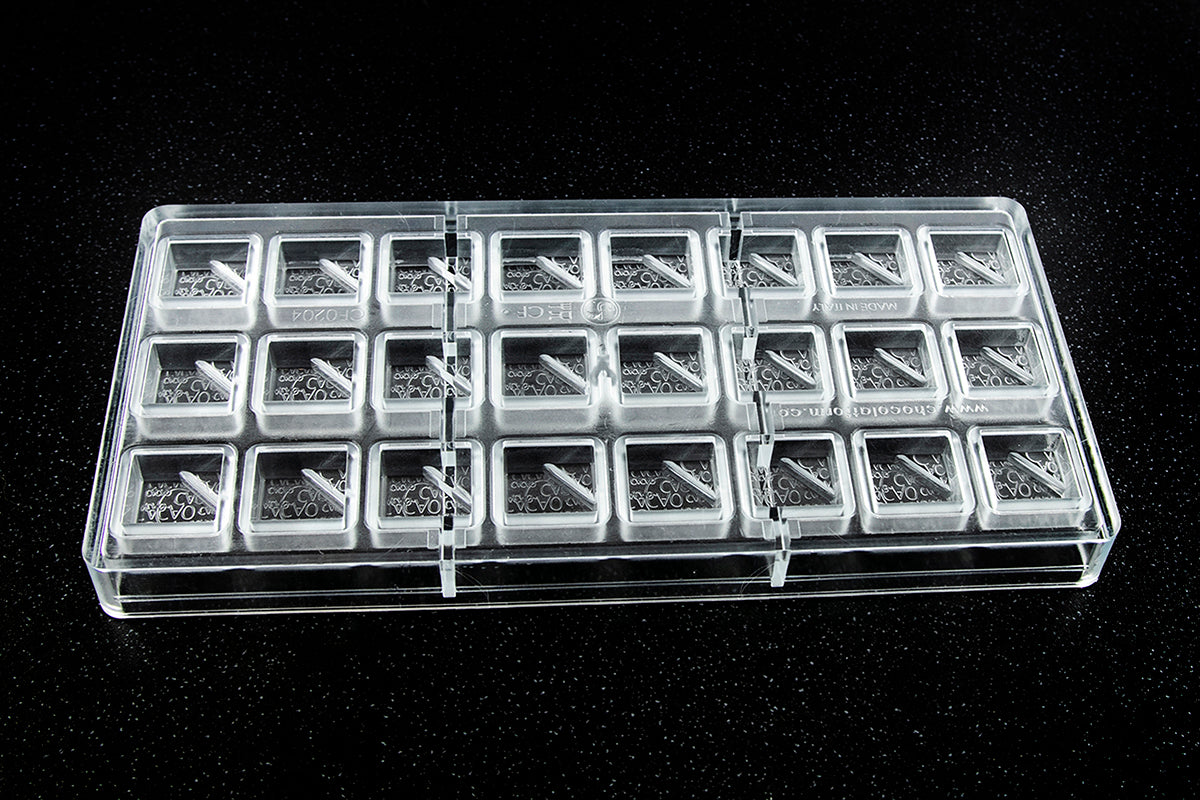 CF0204 - Chocolat Form - Square Texture Cocoa Polycarbonate Mould