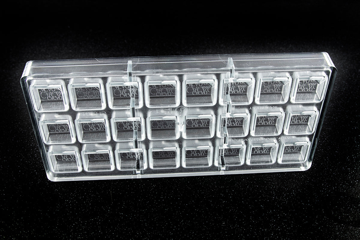 CF0204 - Chocolat Form - Square Texture Cocoa Polycarbonate Mould