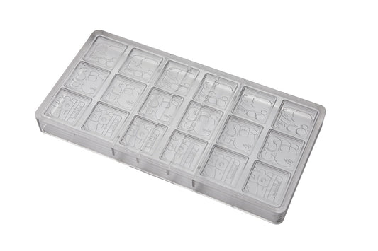 CF0208 - Chocolat Form - Napolitain Glifi Polycarbonate Mould