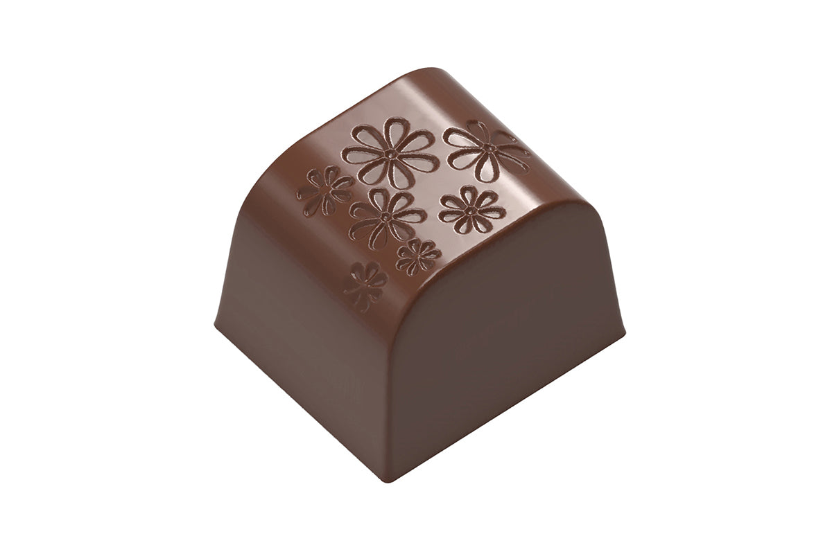 CF0228 - Chocolat Form - Chocolate Flower Cube  Polycarbonate Mould