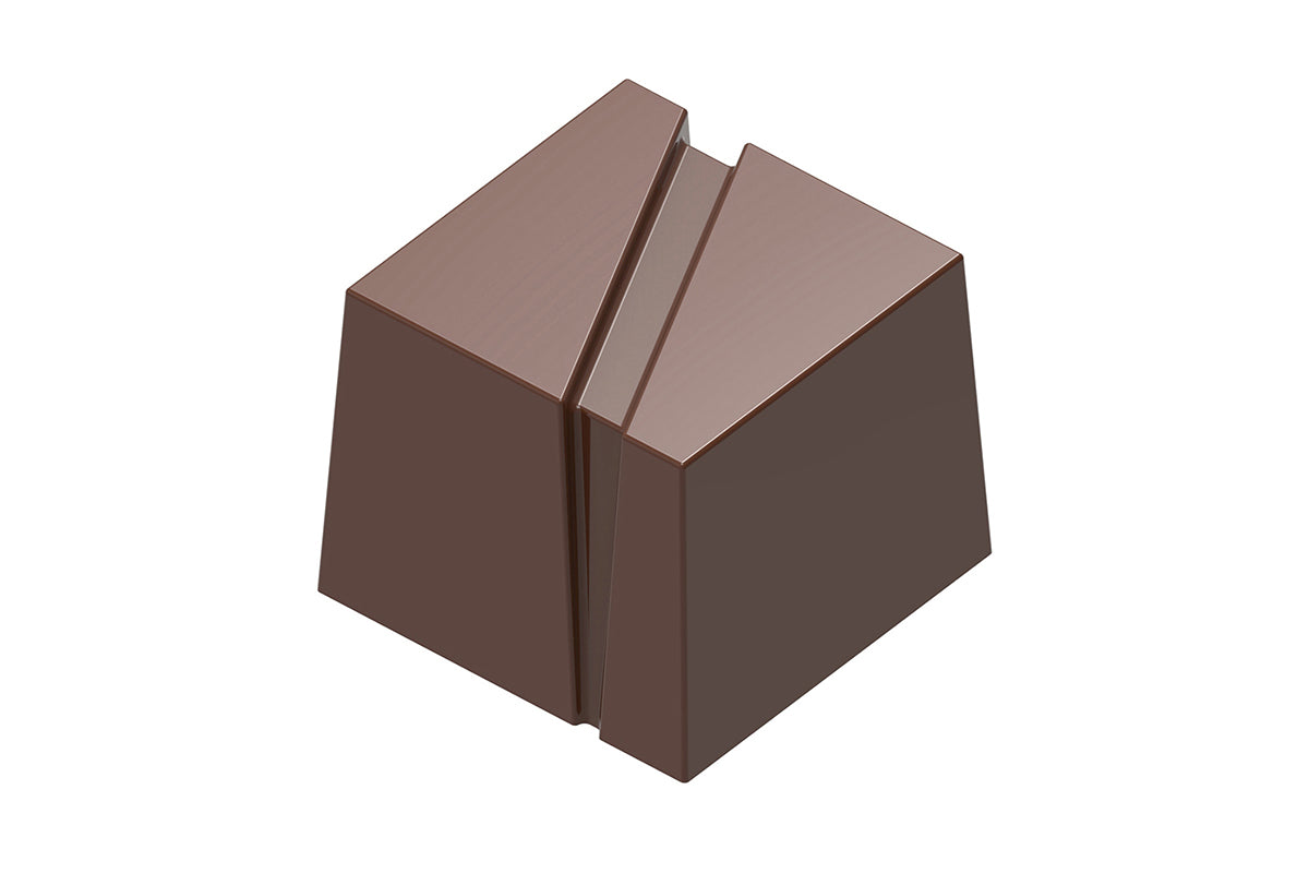 CF0236 - Chocolat Form - Cube With Stripe Polycarbonate Mould