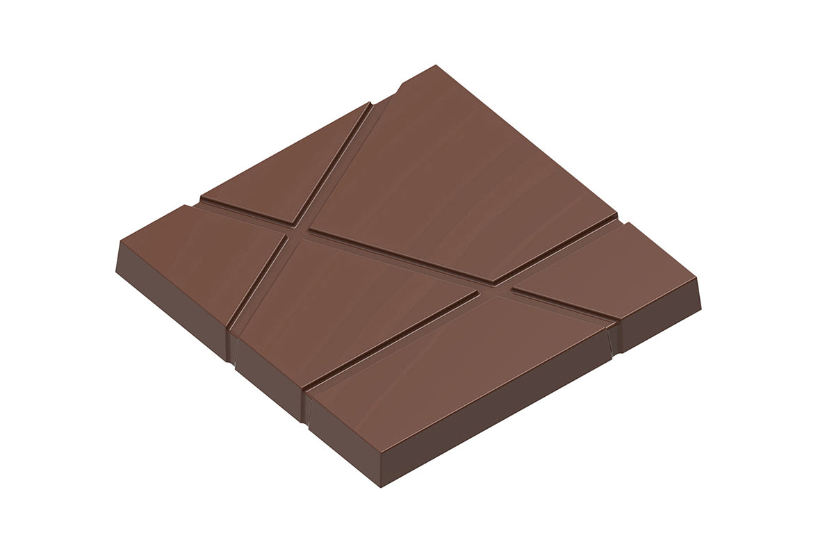 CF0239 - Chocolat Form - Tablet With Stripes Polycarbonate Mould
