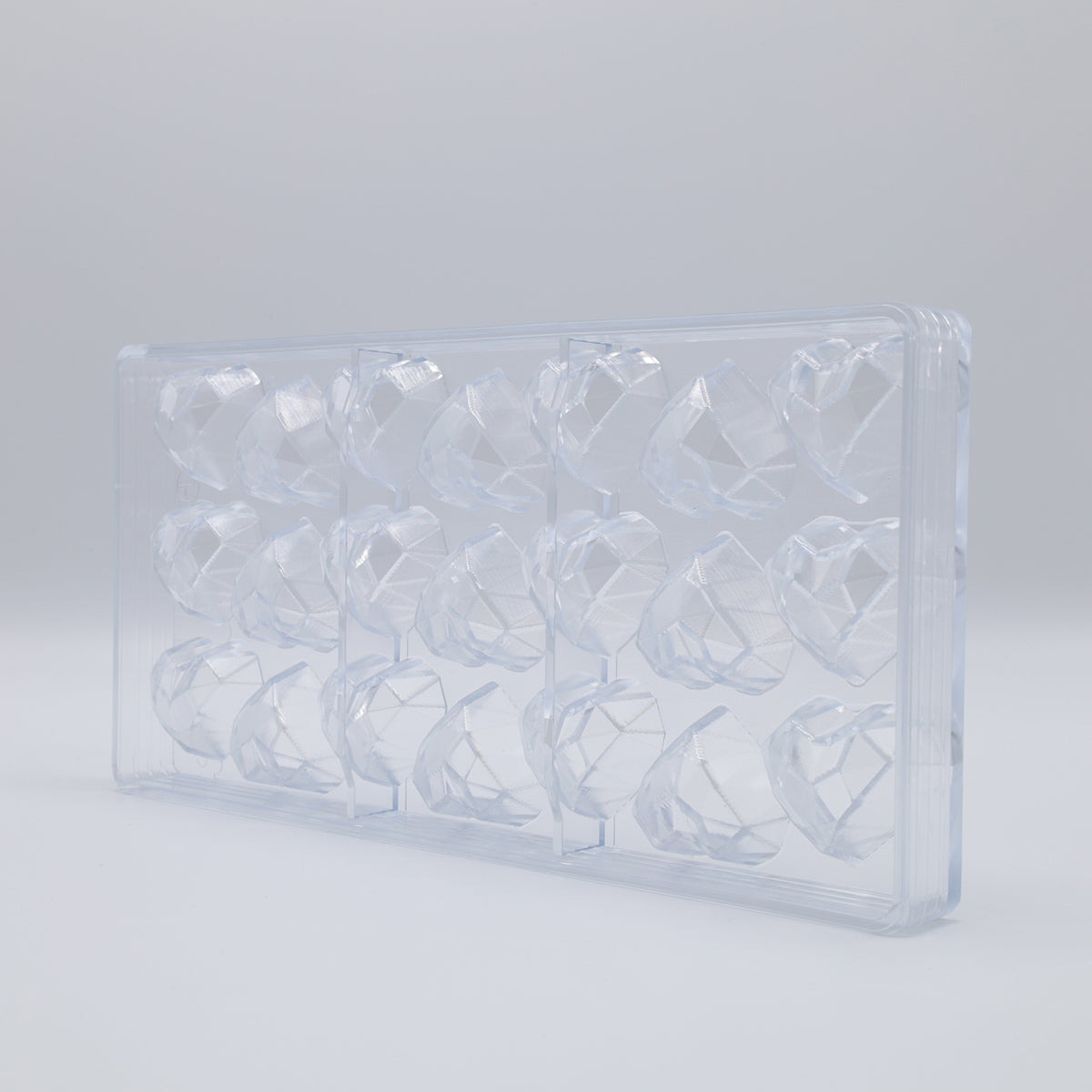 CF0245 - Chocolat Form - Origami Faceted Heart Polycarbonate Mould