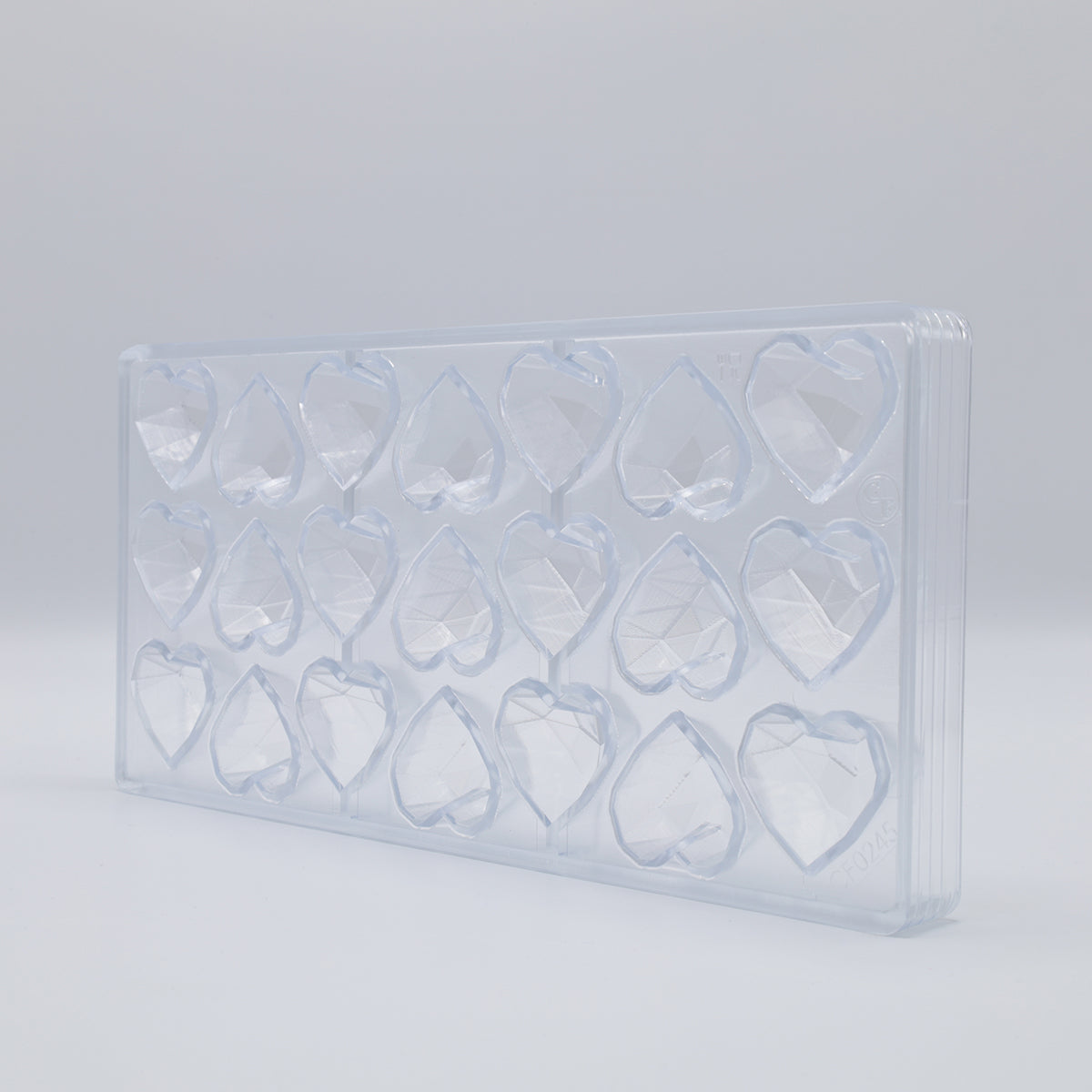 CF0245 - Chocolat Form - Origami Faceted Heart Polycarbonate Mould