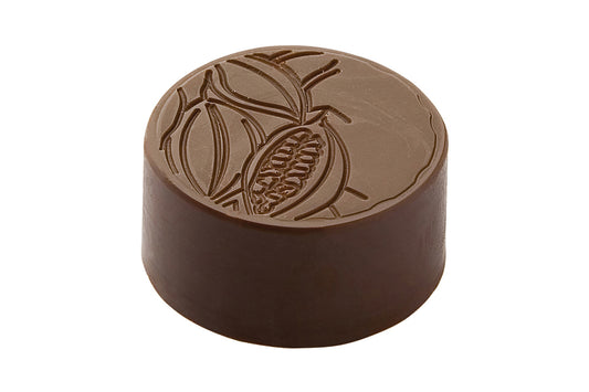 CF0302 - Chocolat Form - Praline Round Cocoa Bean Polycarbonate Mould