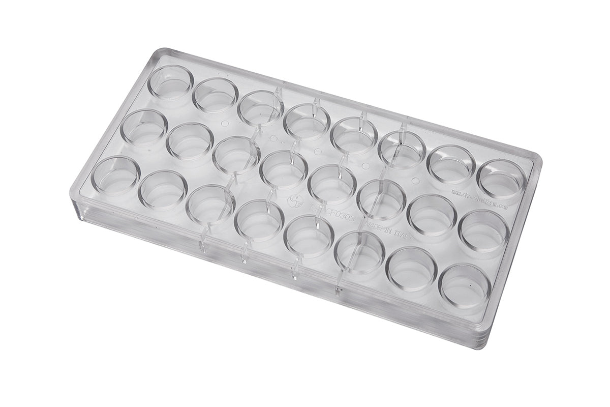 CF0303 - Chocolat Form - Praline Round Box Polycarbonate Mould