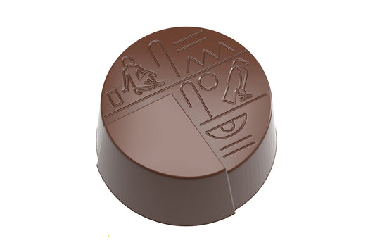 CF0305 - Chocolat Form - Hieroglyph Round Polycarbonate Mould