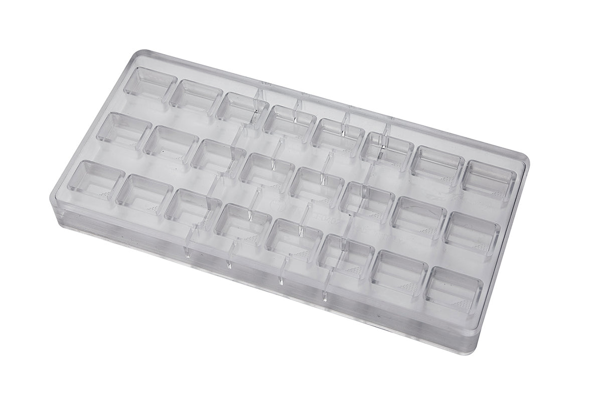 CF0402 - Chocolat Form - Rectangle Mix Texture Polycarbonate Mould
