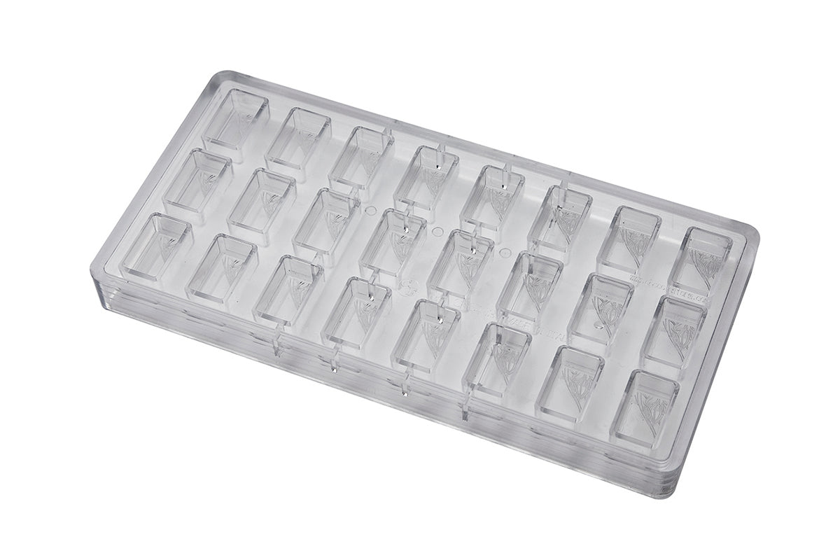 CF0403 - Chocolat Form - Rectangle Texture Cocoa Polycarbonate Mould