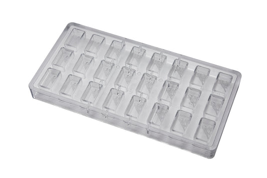 CF0403 - Chocolat Form - Rectangle Texture Cocoa Polycarbonate Mould