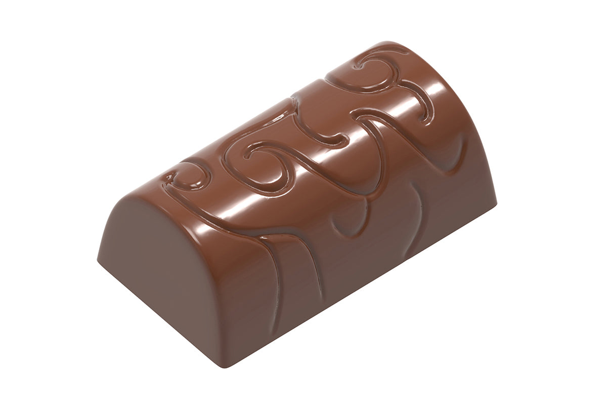 CF0417 - Chocolat Form - Praline Buche Decorated Polycarbonate Mould
