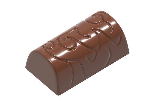 CF0417 - Chocolat Form - Praline Buche Decorated Polycarbonate Mould