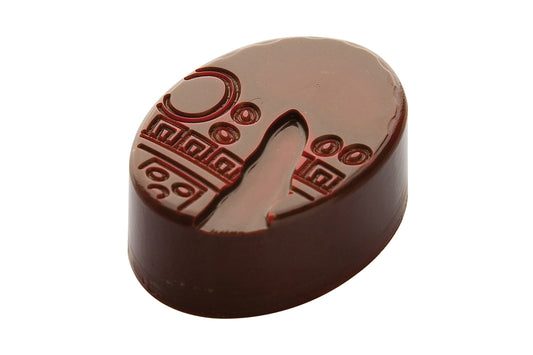 CF0501 - Chocolat Form - Chocolate Oval Maya Polycarbonate Mould