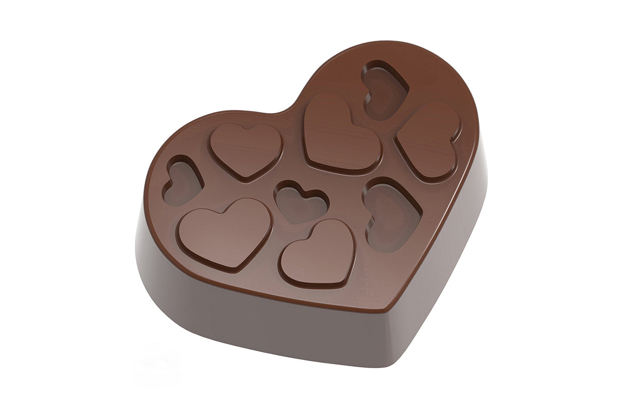 CF0605 - Chocolat Form - Chocolate Praline Hearts Polycarbonate Mould
