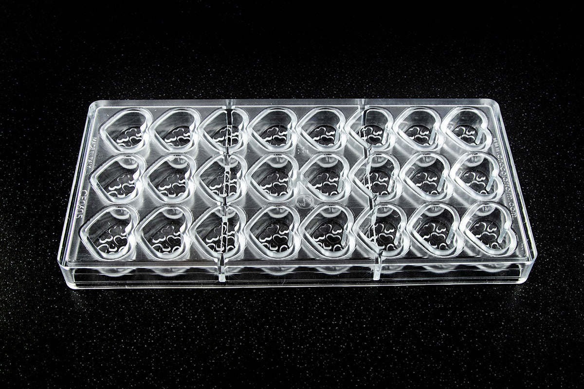 CF0605 - Chocolat Form - Chocolate Praline Hearts Polycarbonate Mould