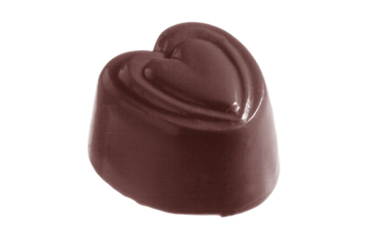 CW1012 - Chocolate World - Chocolate Heart Polycarbonate Mould