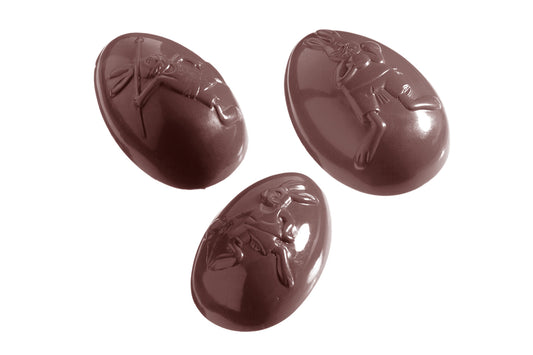 CW1040 - Chocolate World - Egg Olympia Small 12 Fig Polycarbonate Mould