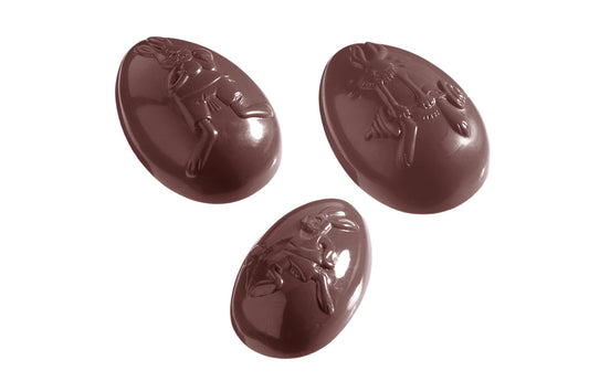 CW1042 - Chocolate World - Egg Olympia 6 Fig Polycarbonate Mould