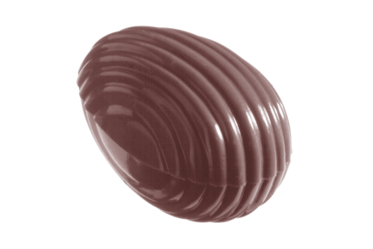 CW1053 - Chocolate World - Egg Striped 32 mm Polycarbonate Mould