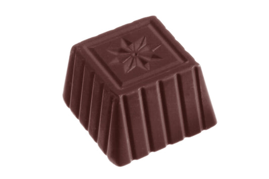 CW1059 - Chocolate World - Chocolate Square Star Polycarbonate Mould
