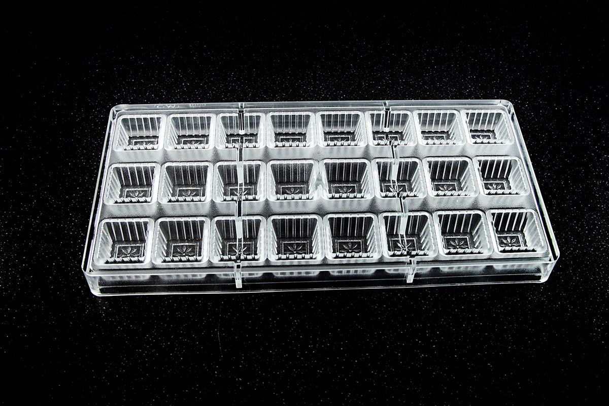 CW1059 - Chocolate World - Chocolate Square Star Polycarbonate Mould