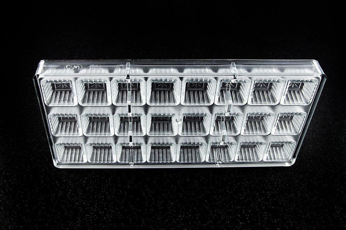 CW1059 - Chocolate World - Chocolate Square Star Polycarbonate Mould