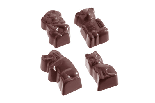 CW1109 - Chocolate World - Animals 7 Figures Polycarbonate Mould