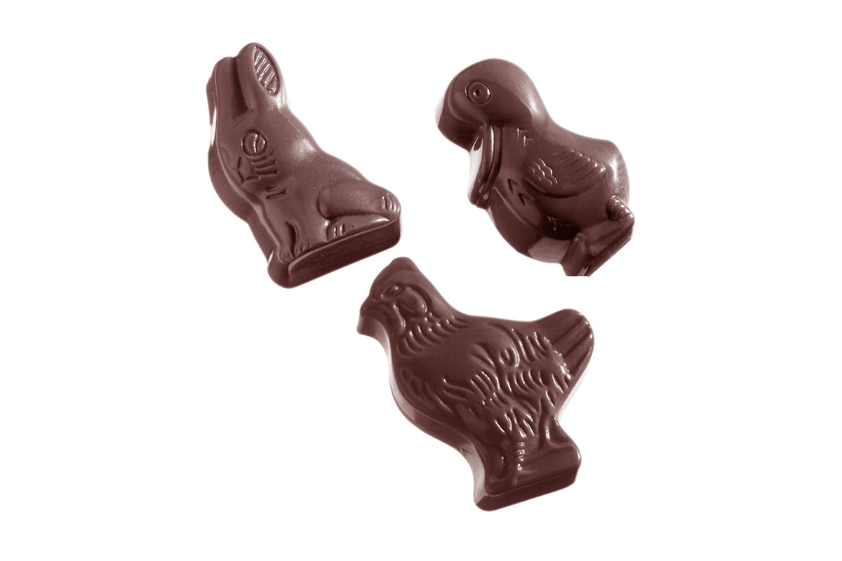 CW1114 - Chocolate World - Easter Animals 7 Figures Polycarbonate Mould