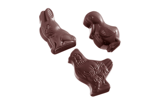CW1114 - Chocolate World - Easter Animals 7 Figures Polycarbonate Mould