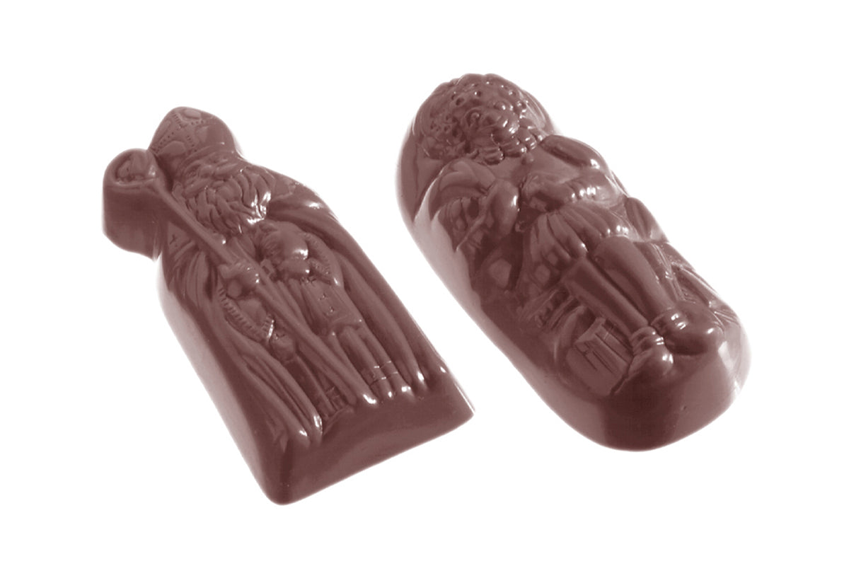 CW1165 - Chocolate World - St Nicholas & Pete 2 Figures Polycarbonate Mould
