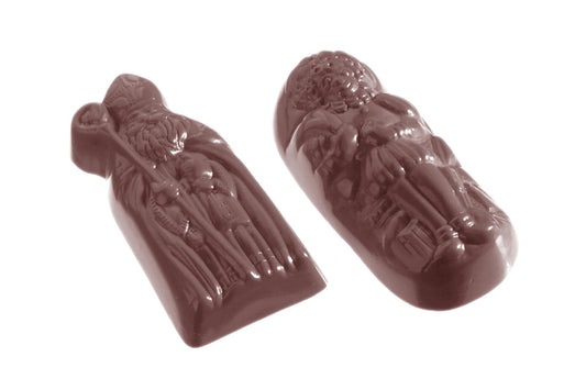 CW1165 - Chocolate World - St Nicholas & Pete 2 Figures Polycarbonate Mould