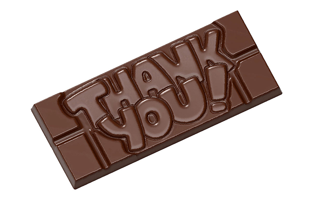 CW12004 - Chocolate World - "Thank You" Tablet Polycarbonate Mould