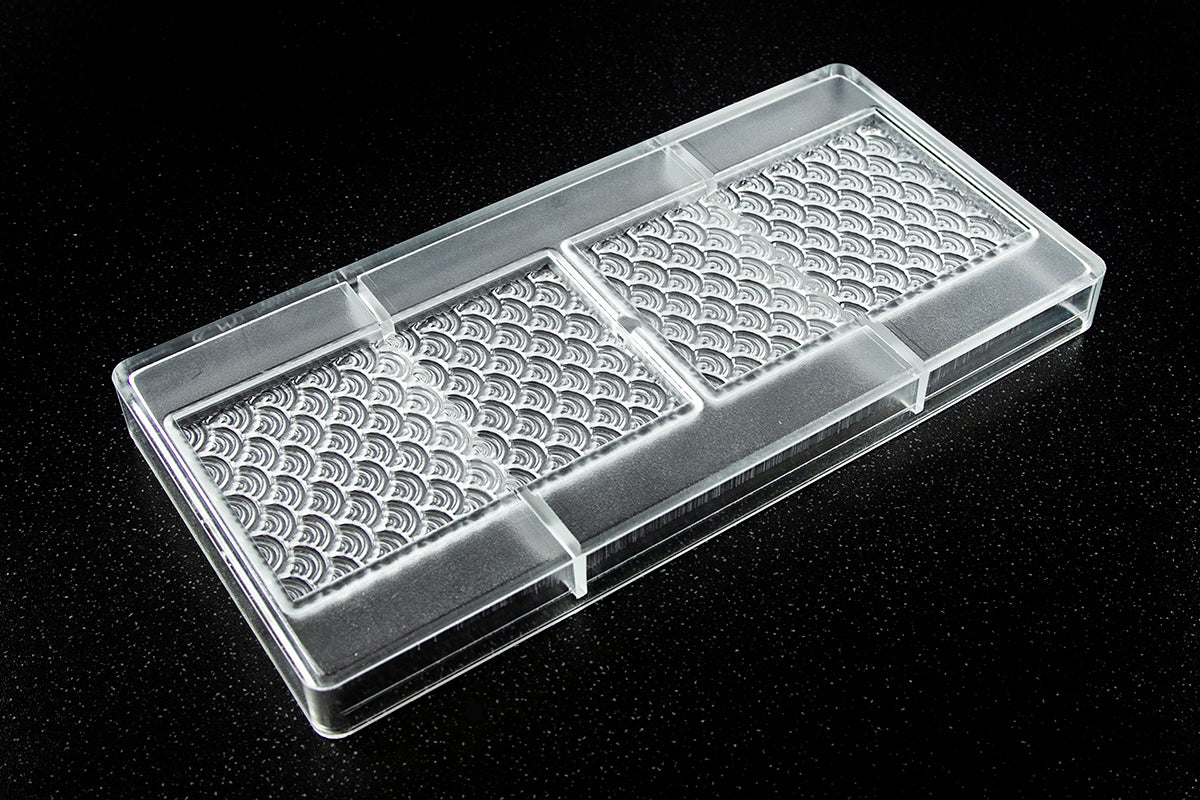CW12007 - Chocolate World - Wave Pattern Tablet Polycarbonate Mould