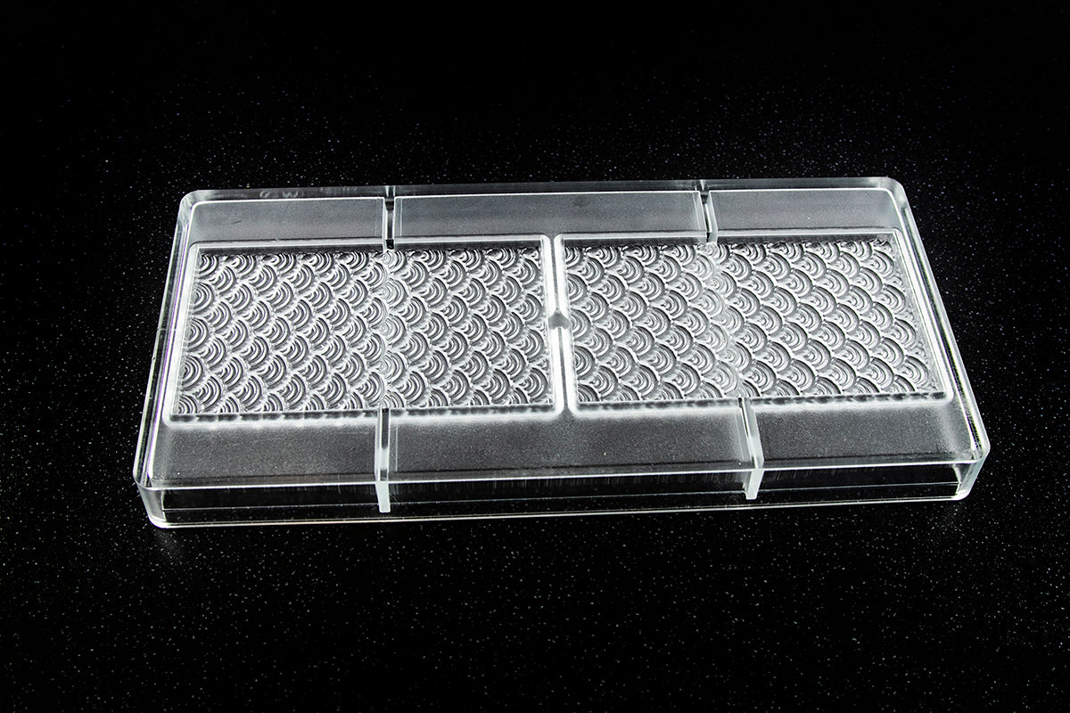 CW12007 - Chocolate World - Wave Pattern Tablet Polycarbonate Mould