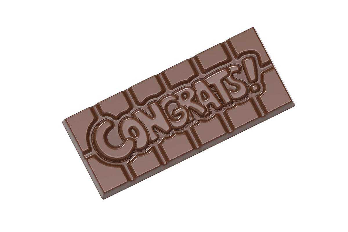 CW12011 - Chocolate World - "Congrats!" Tablet Polycarbonate Mould