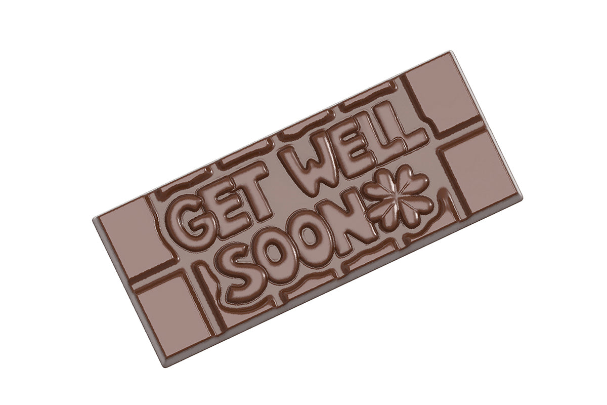 CW12013 - Chocolate World - "Get Well Soon" Tablet Polycarbonate Mould