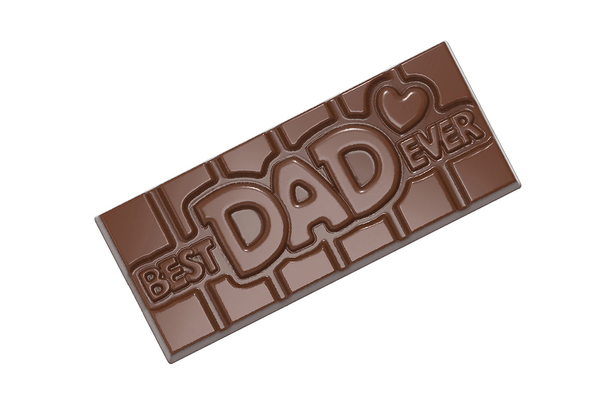 CW12017 - Chocolate World - "Best Dad Ever" Tablet Polycarbonate Mould
