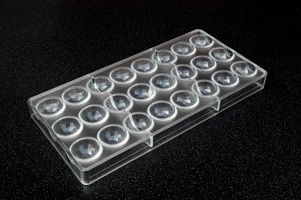 CW12024 - Chocolate World - Sphere Facet 30 mm Polycarbonate Mould