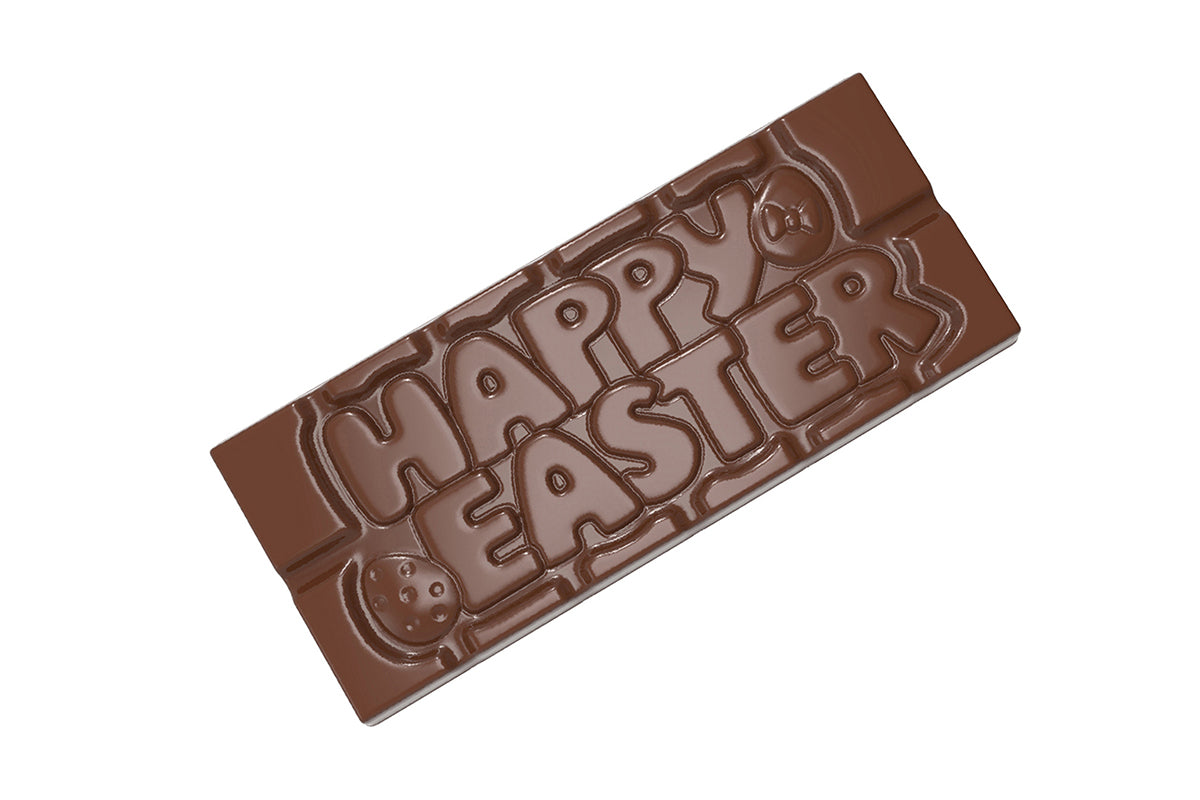 CW12029 - Chocolate World - "Happy Easter" Tablet Polycarbonate Mould
