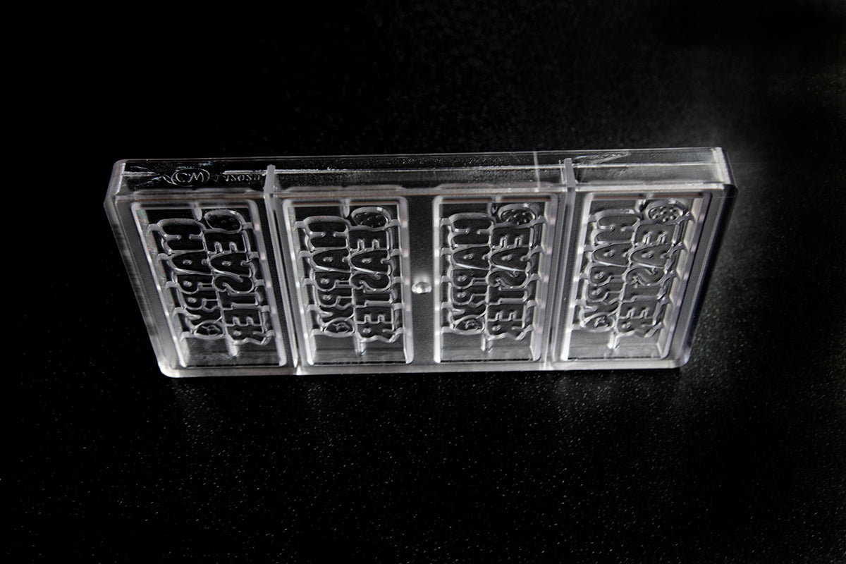 CW12029 - Chocolate World - "Happy Easter" Tablet Polycarbonate Mould