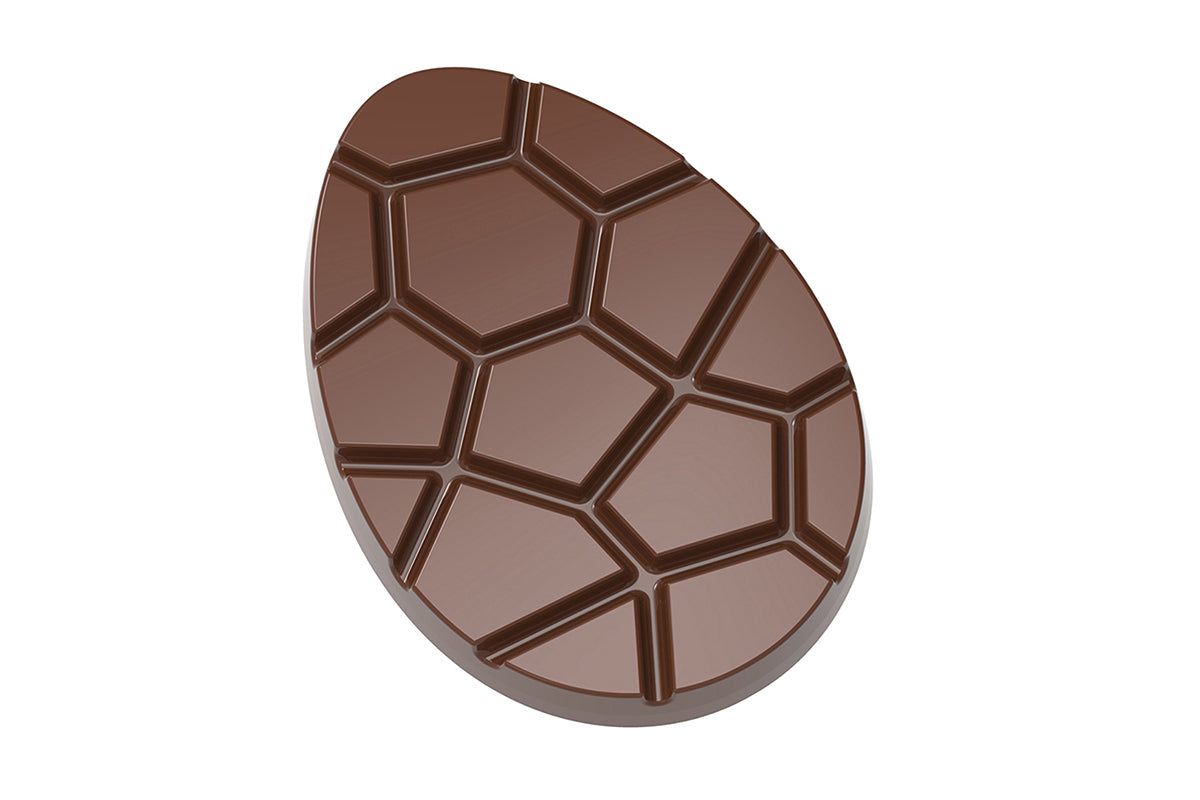 CW12039 - Chocolate World - Caraque Easter Egg Polycarbonate Mould