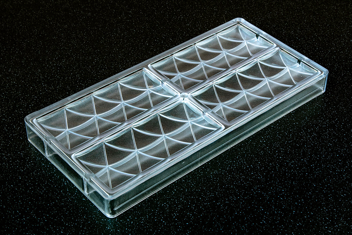 CW12042 - Chocolate World - Convex Triangles Tablet Polycarbonate Mould