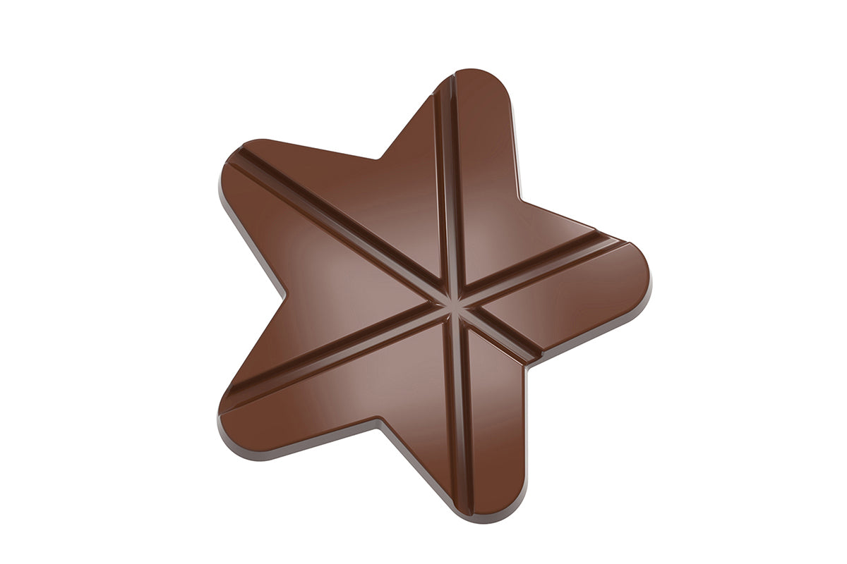 CW12045 - Chocolate World - Chocolate Star Tablet Polycarbonate Mould