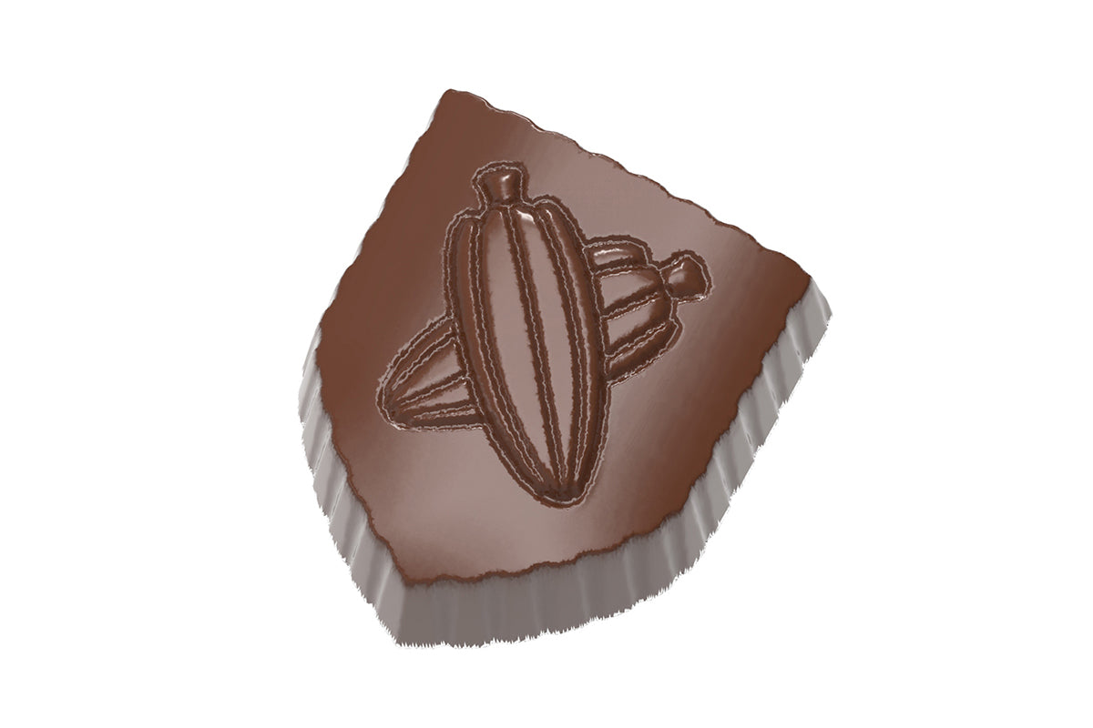 CW12047 - Chocolate World - Coat Of Arms Cocoa Beans Polycarbonate Mould