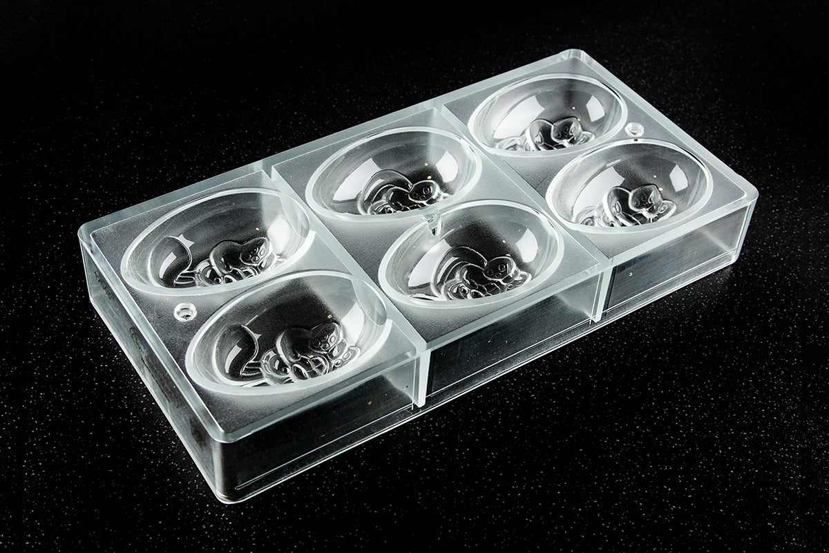 CW12048 - Chocolate World - Funny Bunny's Eggs Polycarbonate Mould